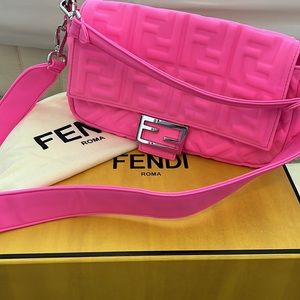 Fendi Rare Pink Zucca Lycra Baguette! 💕